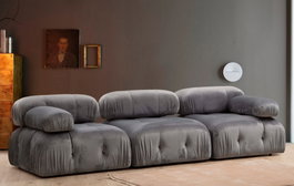 Atelier Del Sofa Bubble Sofá de 3 Plazas Gris Antracita